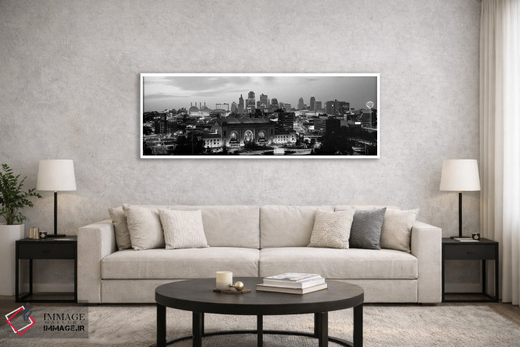 تابلو دکوراتیو "ایستگاه اتحادیه در هنگام غروب با خط افق شهری در پس زمی… اثر پانورامیک ایمجز - D6W