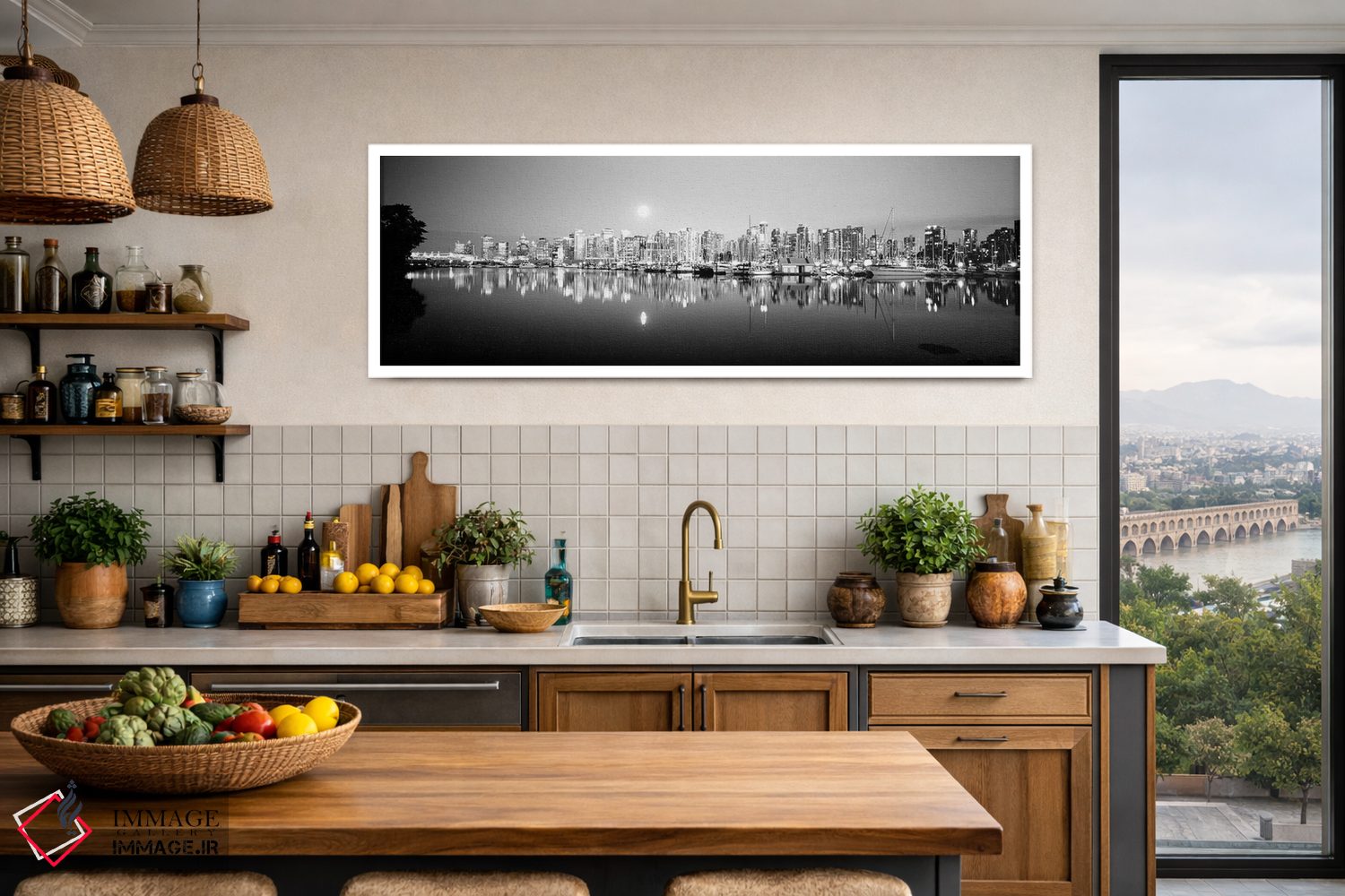 تابلو دکوراتیو "خط افق ونکوور، بریتیش کلمبیا، کانادا" اثر پانورامیک ایمجز - D5W