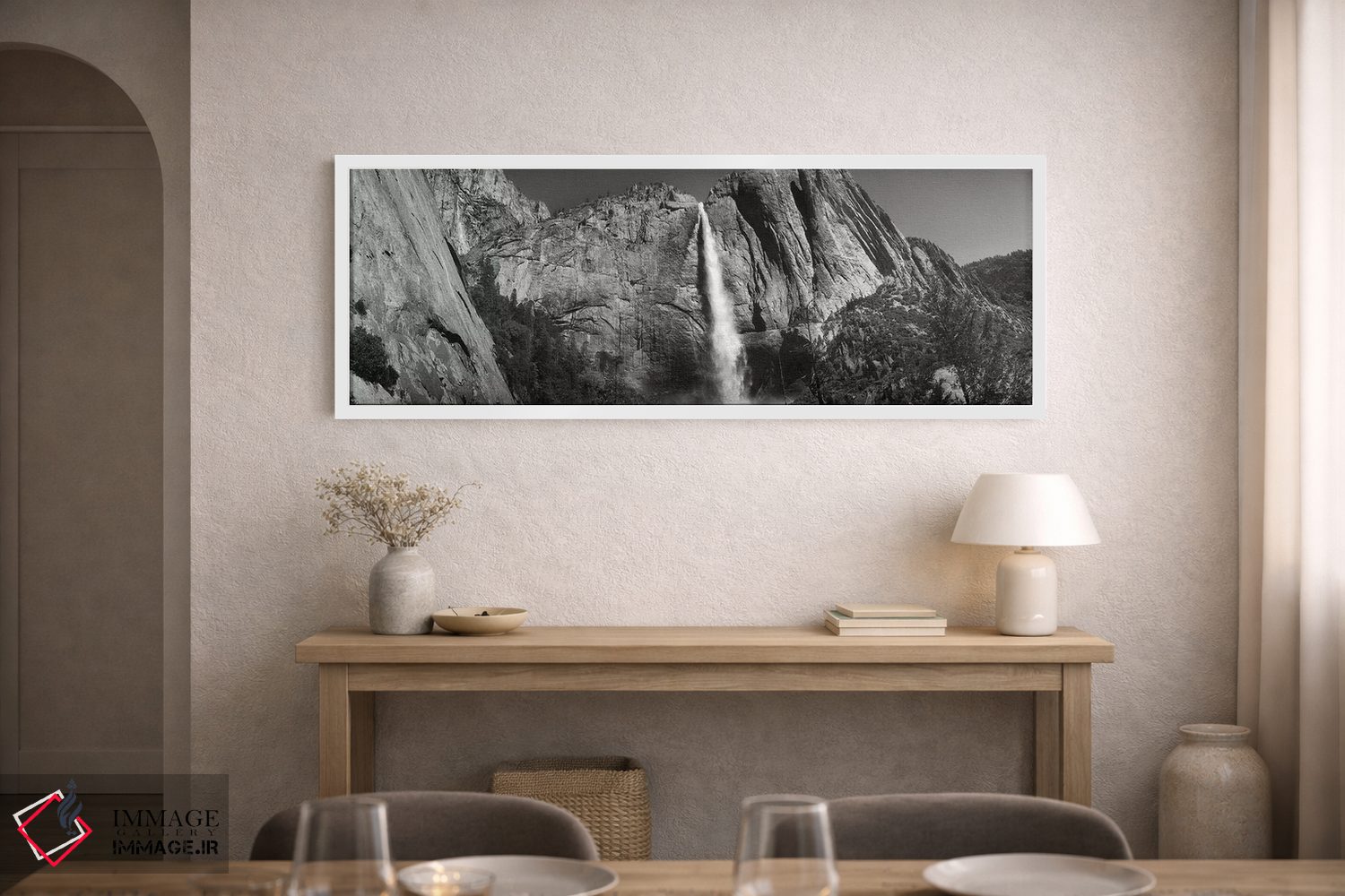 تابلو دکوراتیو "آبشار ریخته از سنگ ها در یک جنگل، آبشار برایدوایل، دره… اثر پانورامیک ایمجز - D1W