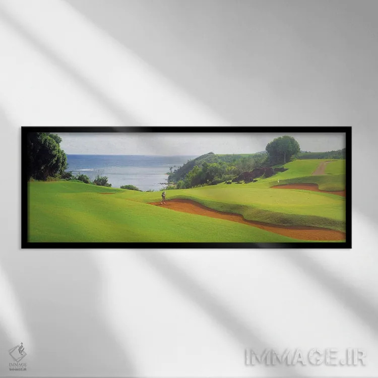 تابلو دکوراتیو "دوره گلف پرینسویل، کائوآئی، هاوایی، ایالات متحده" اثر پانورامیک ایمجز - نمای قابدار مشکی