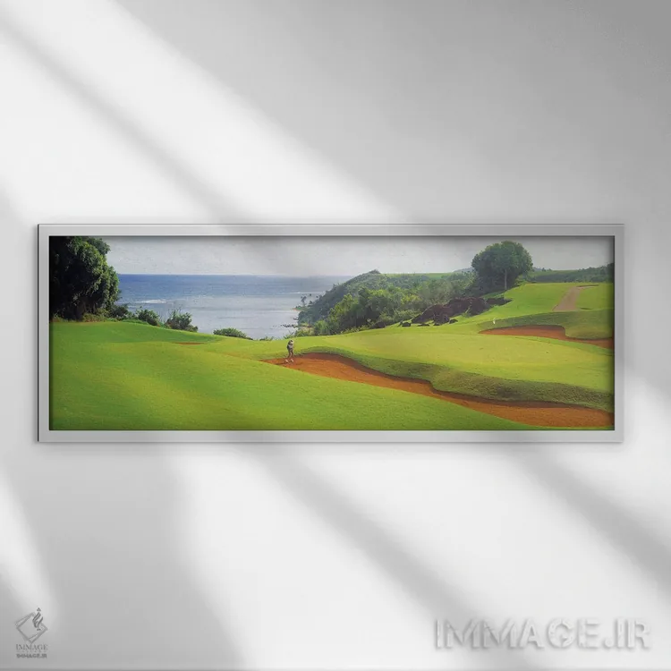 تابلو دکوراتیو "دوره گلف پرینسویل، کائوآئی، هاوایی، ایالات متحده" اثر پانورامیک ایمجز - نمای قابدار سفید