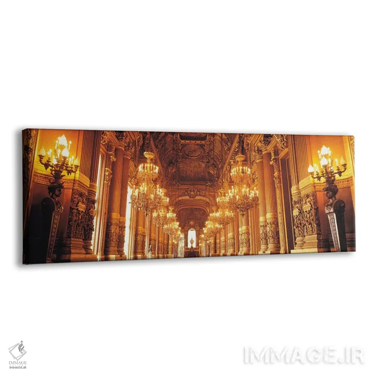 تابلو دکوراتیو "داخل یک کاخ، کاخ ورسای، ایل-دو-فرانس، پاریس، فرانسه" اثر پانورامیک ایمجز - نمای پرسپکتیو محصول