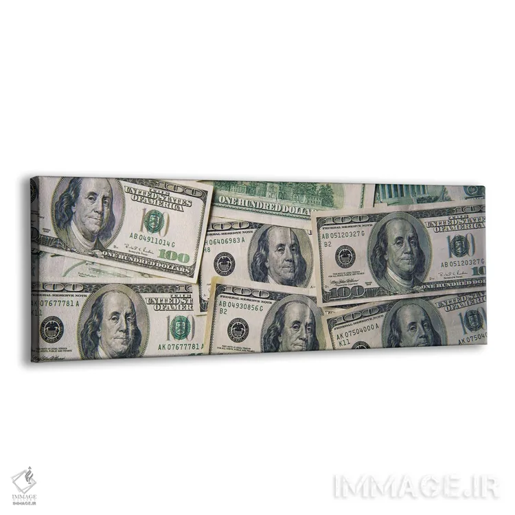 تابلو دکوراتیو "نمای نزدیک از صد دلار" اثر پانورامیک ایمجز - نمای پرسپکتیو محصول