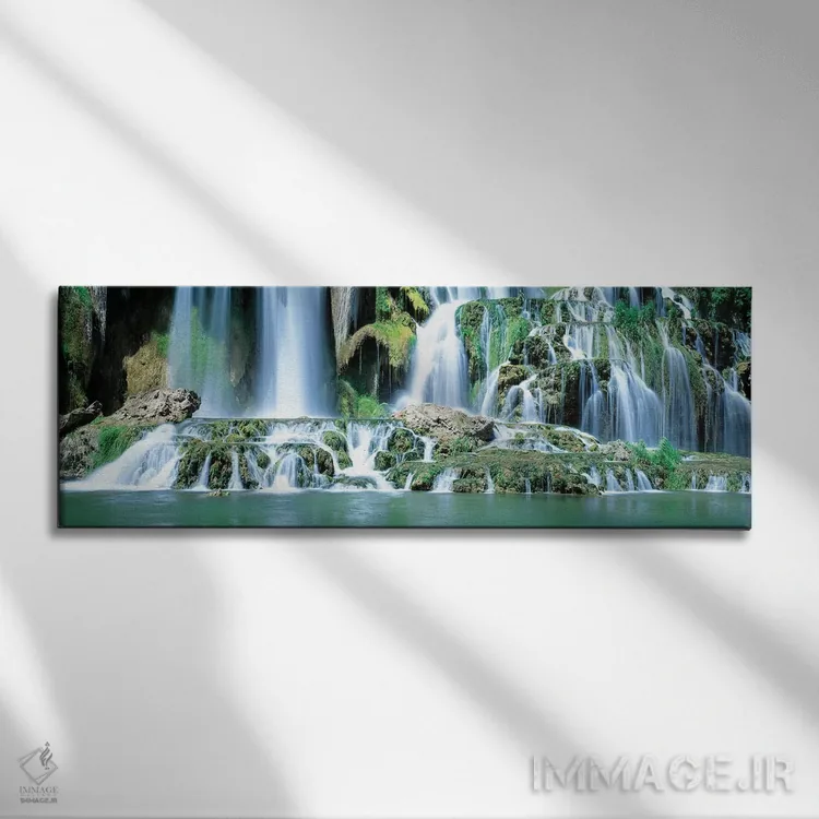 تابلو دکوراتیو "آبشار رودخانه اسنیک، شهرستان بونوویل، آیداهو، ایالات م… اثر پانورامیک ایمجز - نمای روبهرو روی دیوار