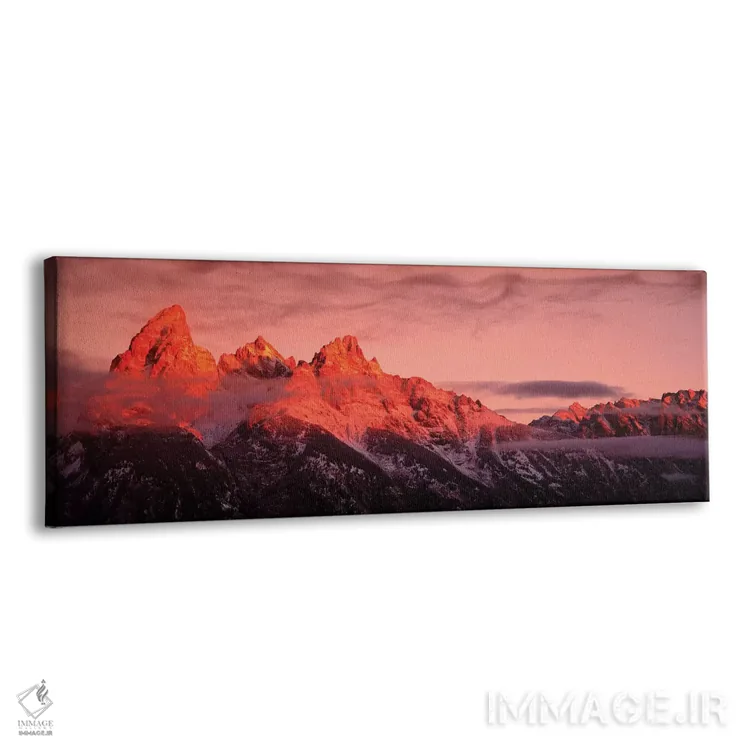 تابلو دکوراتیو "طلوع آفتاب، رشته کوه تی تن، پارک ملی گرند تی تن، وایوم… اثر پانورامیک ایمجز - نمای پرسپکتیو محصول