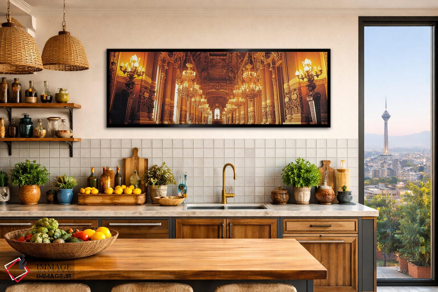 تابلو دکوراتیو "داخل یک کاخ، کاخ ورسای، ایل-دو-فرانس، پاریس، فرانسه" اثر پانورامیک ایمجز - D2B