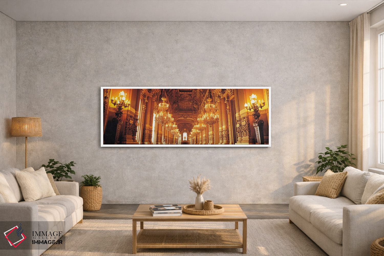 تابلو دکوراتیو "داخل یک کاخ، کاخ ورسای، ایل-دو-فرانس، پاریس، فرانسه" اثر پانورامیک ایمجز - D3W