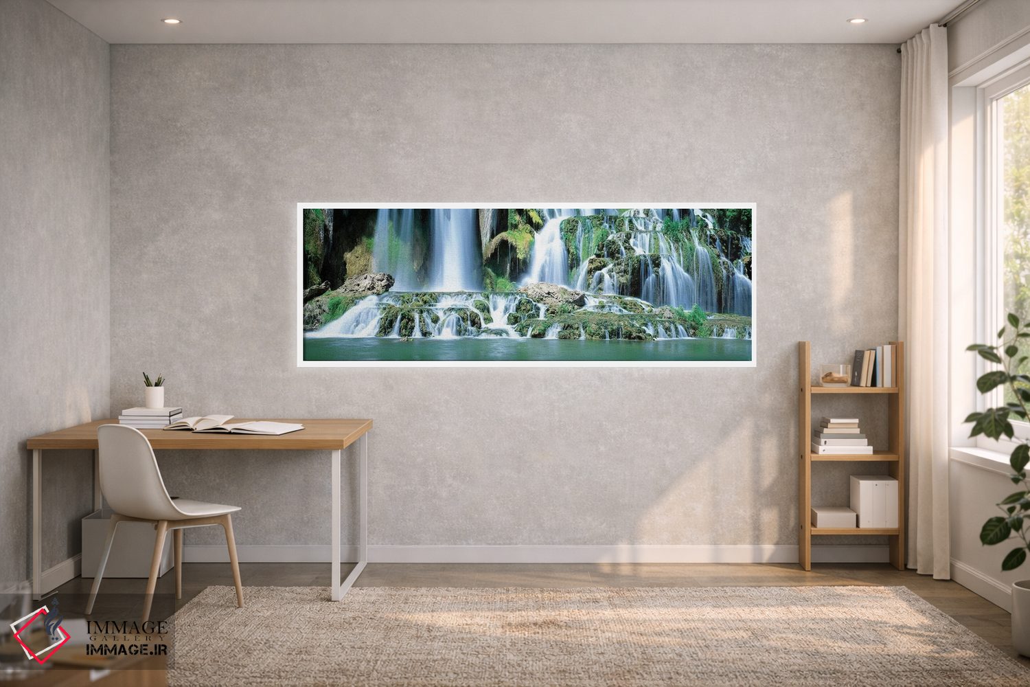 تابلو دکوراتیو "آبشار رودخانه اسنیک، شهرستان بونوویل، آیداهو، ایالات م… اثر پانورامیک ایمجز - D1W