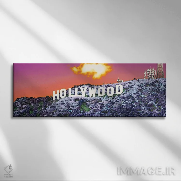 تابلو دکوراتیو نشان هالیوود، کالیفرنیا، ایالات متحده اثر پانورامیک ایمجز - نمای روبهرو روی دیوار