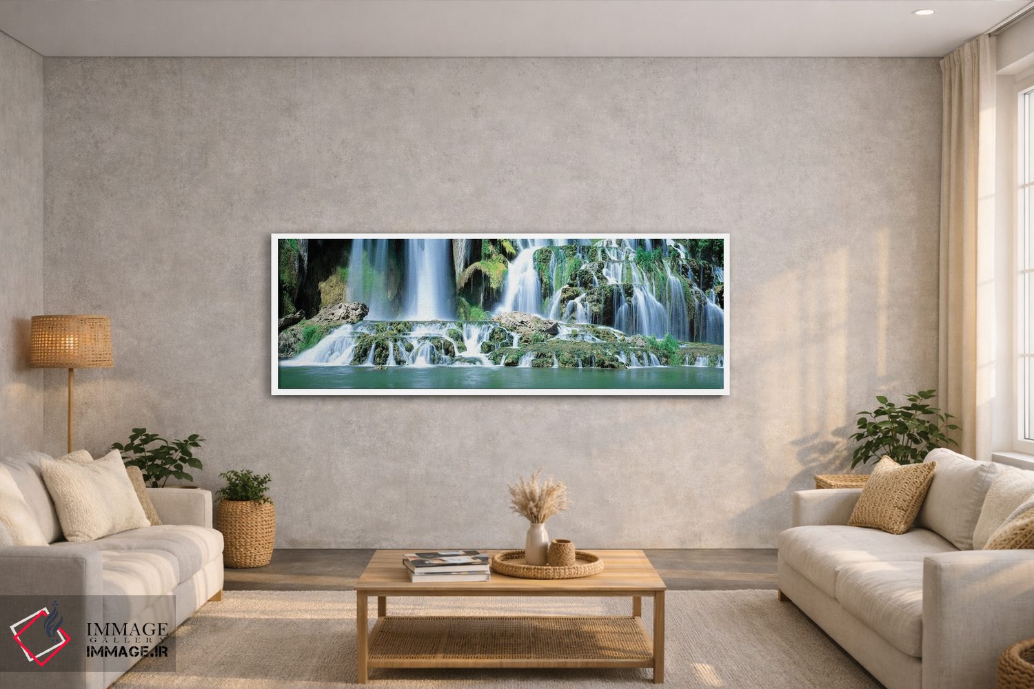 تابلو دکوراتیو "آبشار رودخانه اسنیک، شهرستان بونوویل، آیداهو، ایالات م… اثر پانورامیک ایمجز - D2W