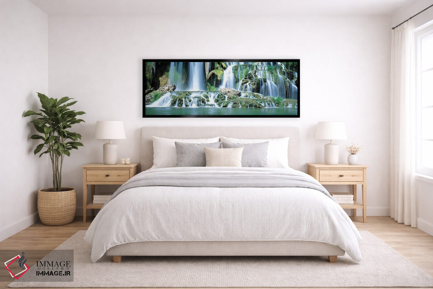 تابلو دکوراتیو "آبشار رودخانه اسنیک، شهرستان بونوویل، آیداهو، ایالات م… اثر پانورامیک ایمجز - D5B