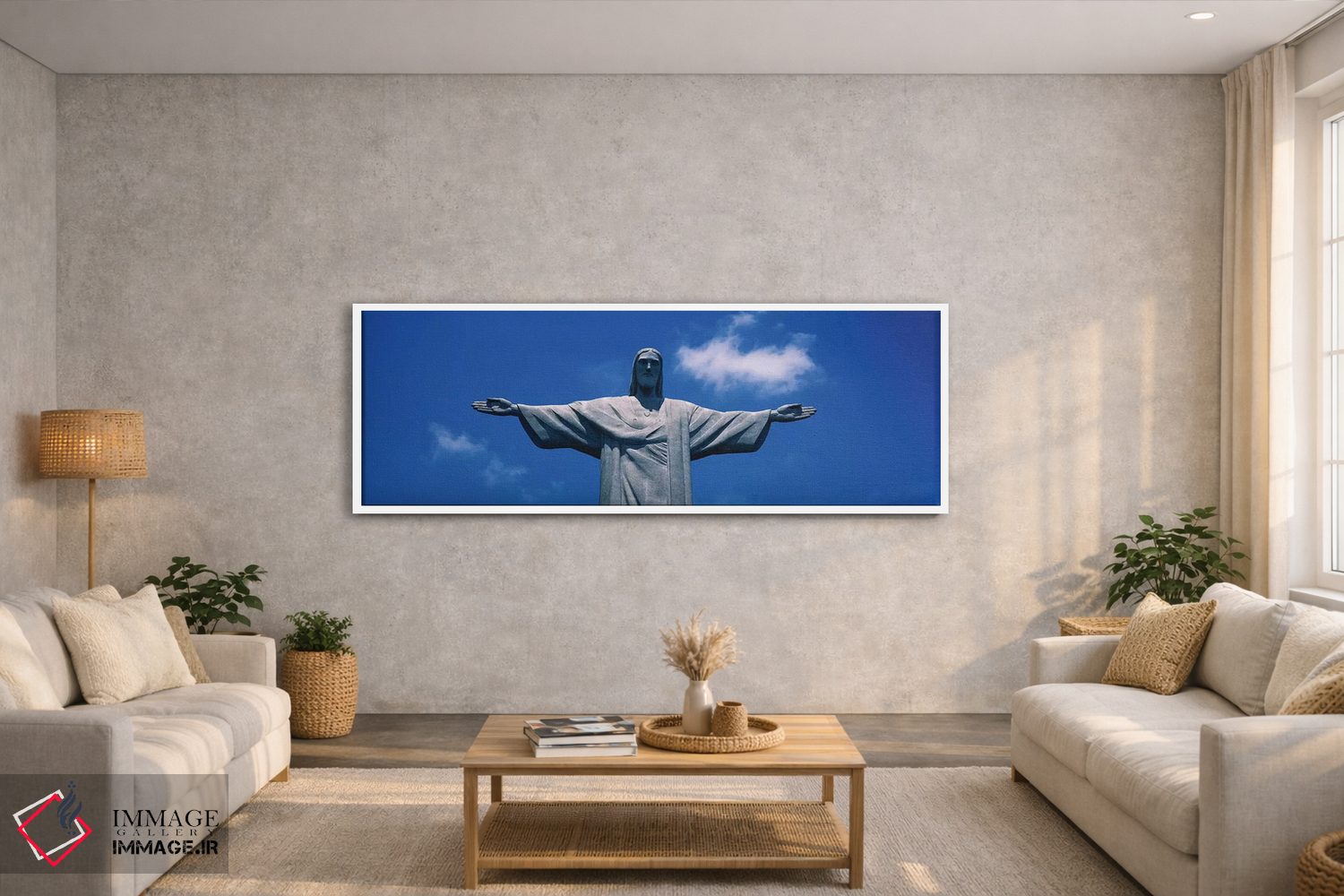 تابلو دکوراتیو نمای پایین از مجسمه مسیح ناجی، کورکووادو، ریودوژانیرو… اثر پانورامیک ایمجز - D2W