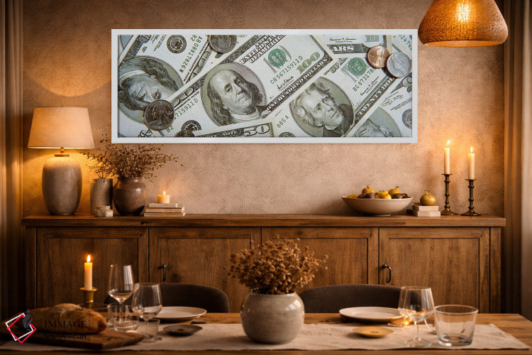 تابلو دکوراتیو ارز دلار و سنت ایالات متحده اثر پانورامیک ایمجز - D1W