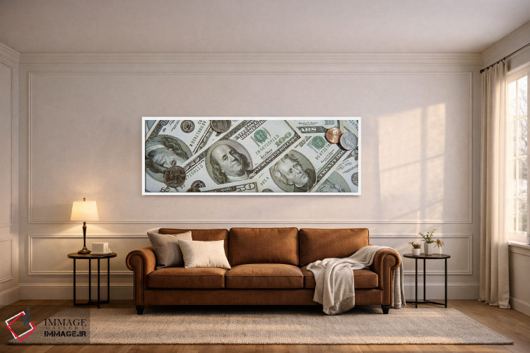 تابلو دکوراتیو ارز دلار و سنت ایالات متحده اثر پانورامیک ایمجز - D3W