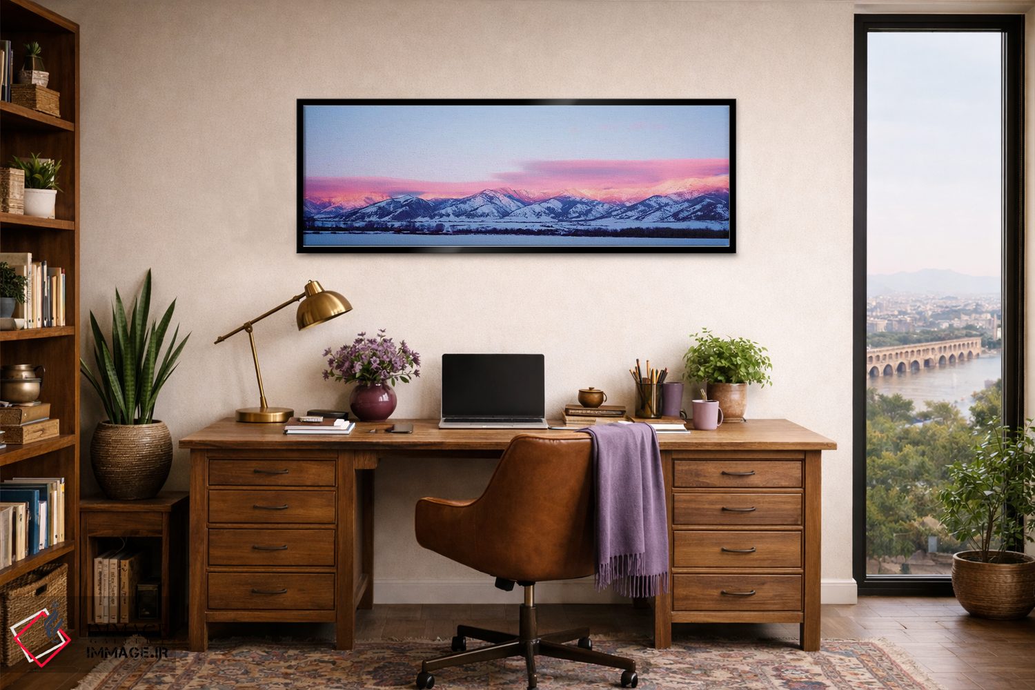 تابلو دکوراتیو رشته کوه بریجر، غروب، بوزمن، مونتانا، ایالات متحده اثر پانورامیک ایمجز - D3B