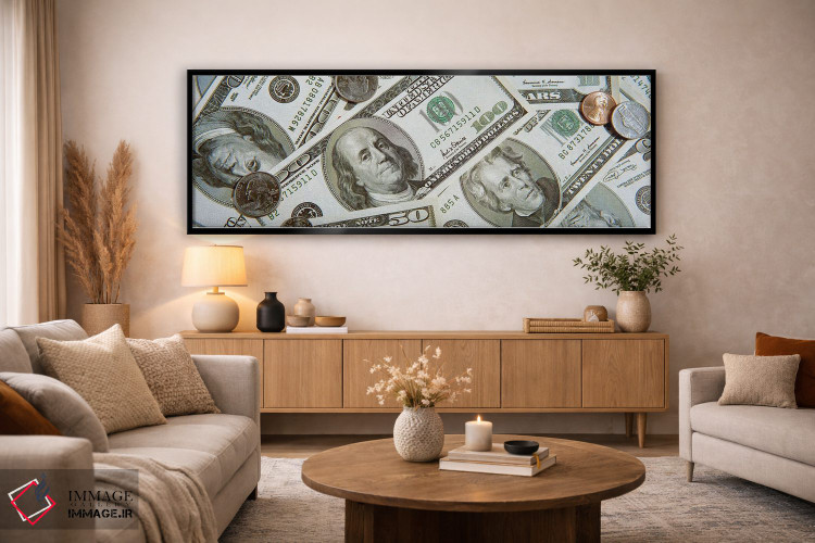 تابلو دکوراتیو ارز دلار و سنت ایالات متحده اثر پانورامیک ایمجز - D5B