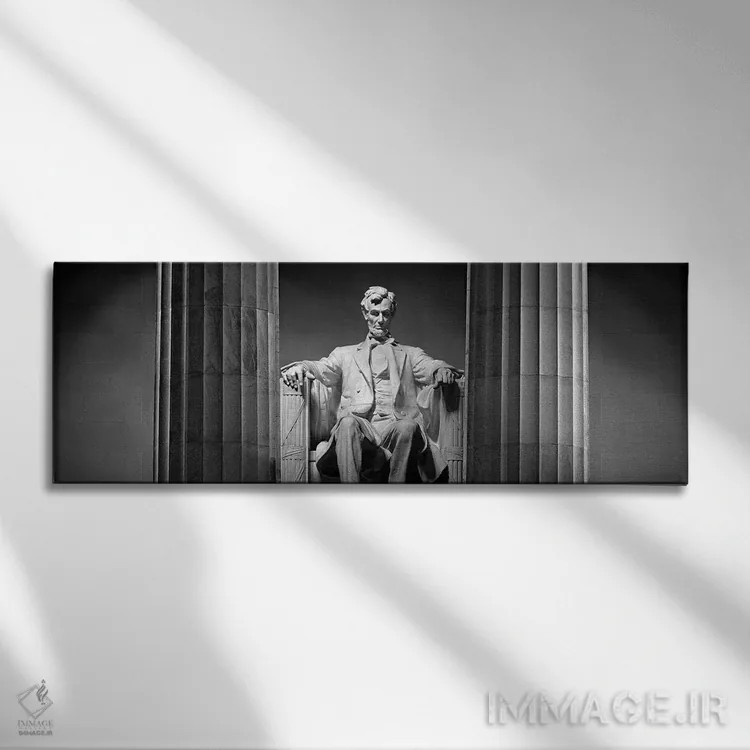 تابلو دکوراتیو یادبود لینکلن، واشنگتن دی سی، ایالات متحده اثر پانورامیک ایمجز - نمای روبهرو روی دیوار