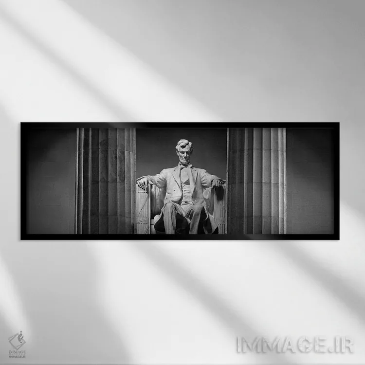 تابلو دکوراتیو یادبود لینکلن، واشنگتن دی سی، ایالات متحده اثر پانورامیک ایمجز - نمای قابدار مشکی