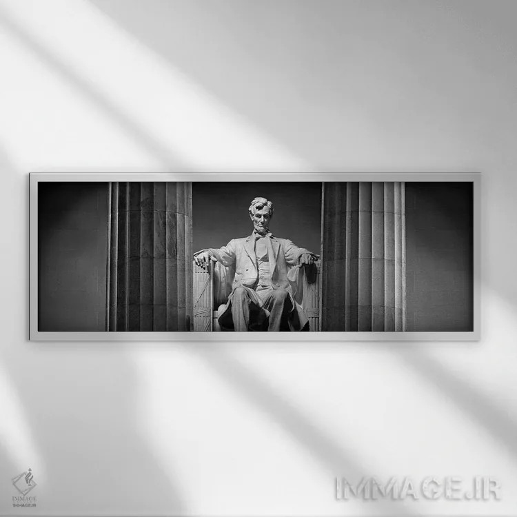 تابلو دکوراتیو یادبود لینکلن، واشنگتن دی سی، ایالات متحده اثر پانورامیک ایمجز - نمای قابدار سفید