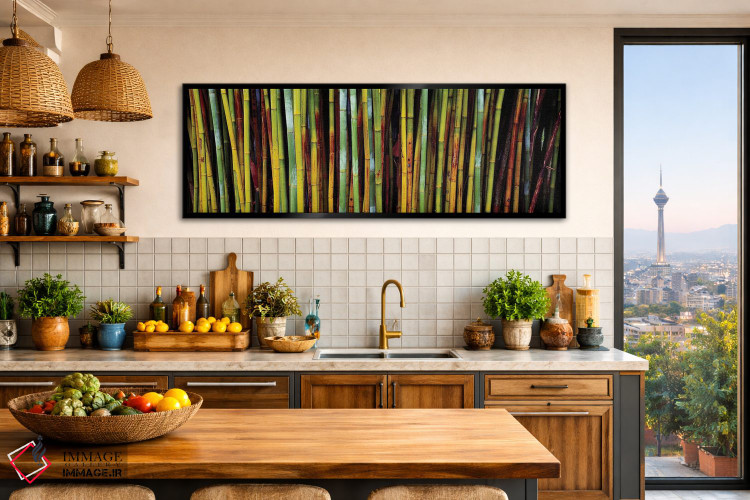 تابلو دکوراتیو نمای نزدیک از بامبوها، باغ های گیاه شناسی کاناپاها، گین… اثر پانورامیک ایمجز - D2B