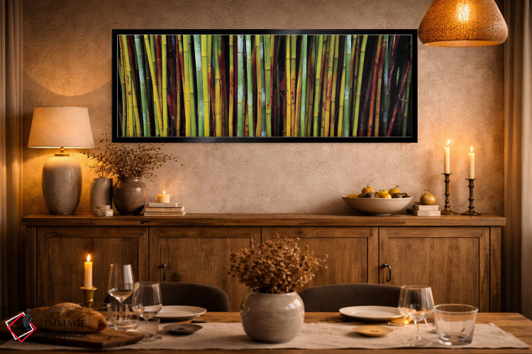 تابلو دکوراتیو نمای نزدیک از بامبوها، باغ های گیاه شناسی کاناپاها، گین… اثر پانورامیک ایمجز - D3B