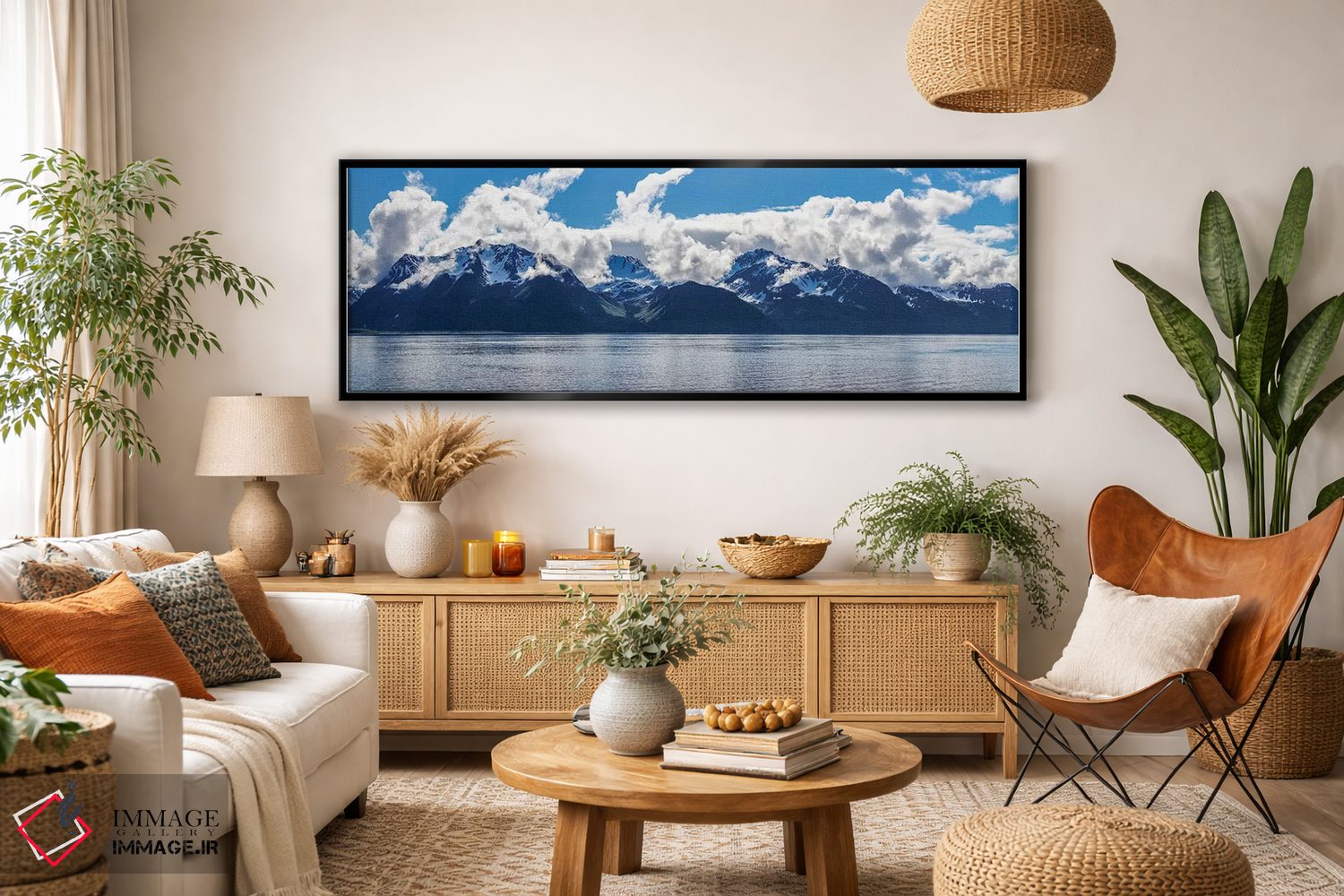 تابلو دکوراتیو نمایی از رشته کوه ها، خلیج رزرکشن، شبه جزیره کنی، سوارد… اثر پانورامیک ایمجز - D4B