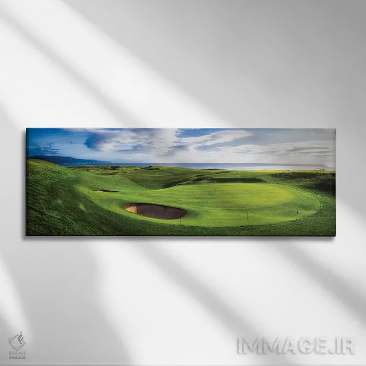 تابلو دکوراتیو چمن ۱۸ گلف در باشگاه گلف برورا، خلیج موری، برورا، اسکات… اثر پانورامیک ایمجز - نمای روبهرو روی دیوار