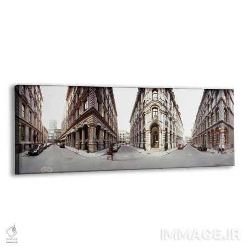 تابلو دکوراتیو نمای ۳۶۰ درجه از یک شهر، مونترال، کبک، کانادا اثر پانورامیک ایمجز - نمای پرسپکتیو محصول