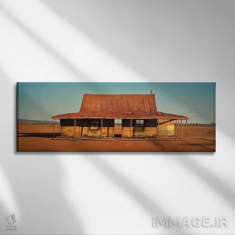 تابلو دکوراتیو خانه متروکه در بیابان، سیلورستون، نیو ساوت ولز، استرالی… اثر پانورامیک ایمجز - نمای روبهرو روی دیوار