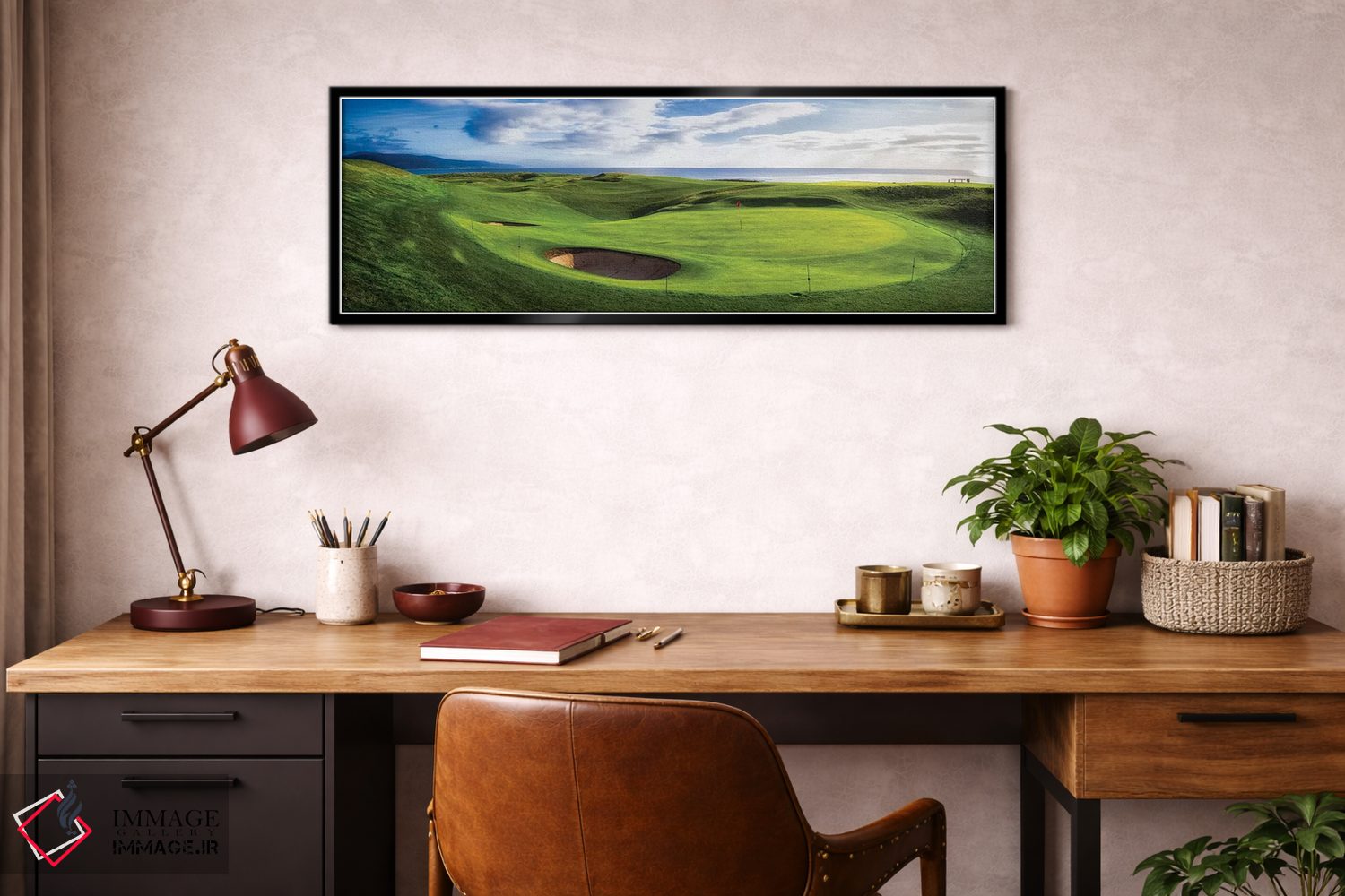 تابلو دکوراتیو چمن ۱۸ گلف در باشگاه گلف برورا، خلیج موری، برورا، اسکات… اثر پانورامیک ایمجز - D3B