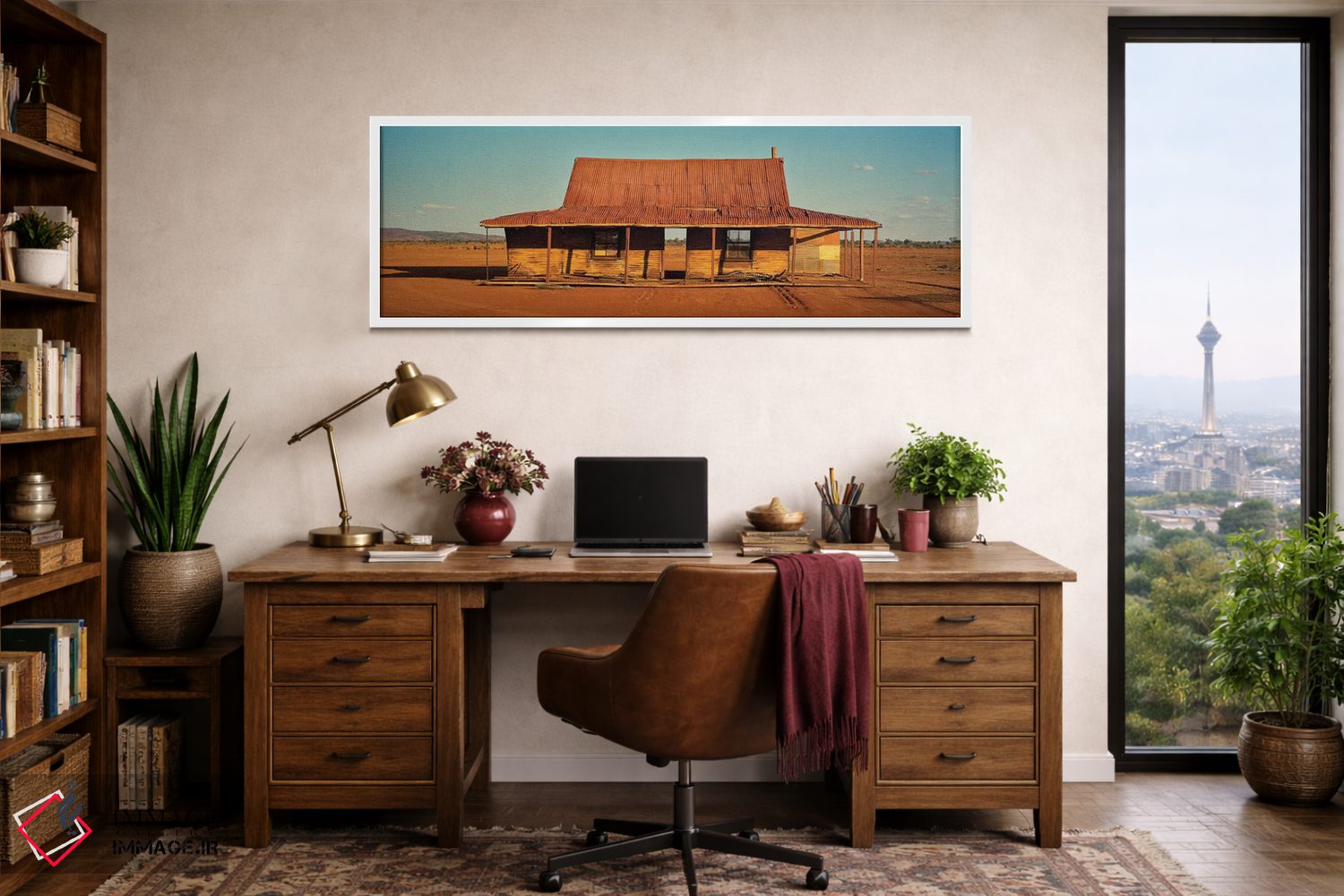 تابلو دکوراتیو خانه متروکه در بیابان، سیلورستون، نیو ساوت ولز، استرالی… اثر پانورامیک ایمجز - D1W