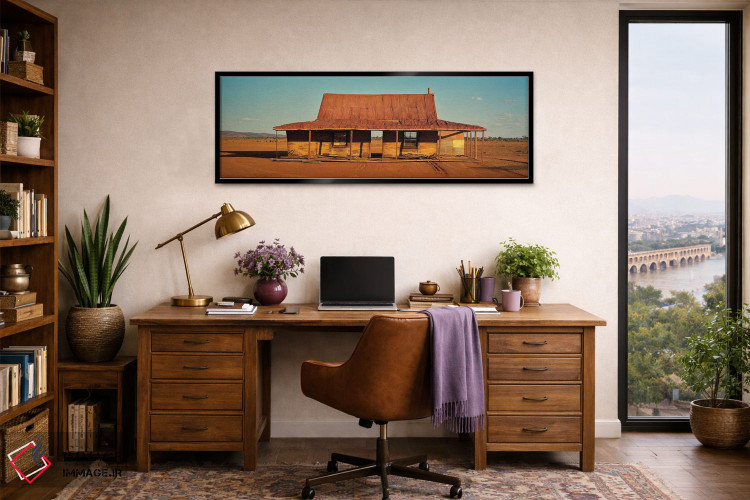 تابلو دکوراتیو خانه متروکه در بیابان، سیلورستون، نیو ساوت ولز، استرالی… اثر پانورامیک ایمجز - D3B