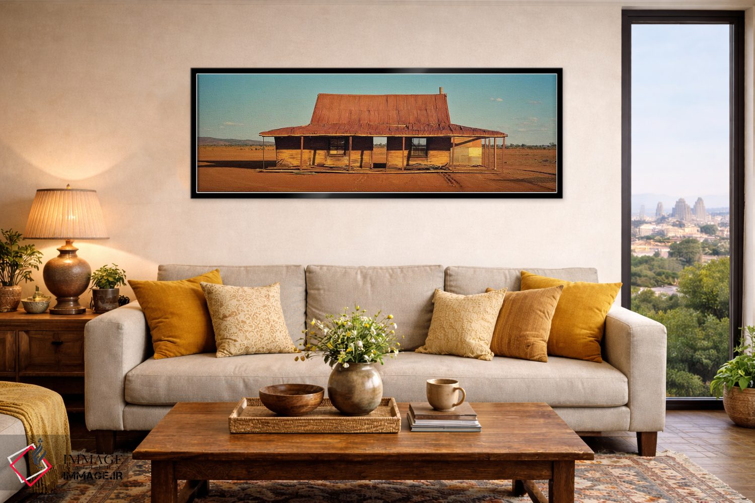 تابلو دکوراتیو خانه متروکه در بیابان، سیلورستون، نیو ساوت ولز، استرالی… اثر پانورامیک ایمجز - D6B