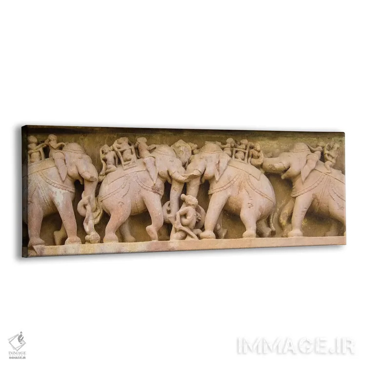 تابلو دکوراتیو هنرهای دیواری، معابد خاجوراهو، هند اثر پانورامیک ایمجز - نمای پرسپکتیو محصول