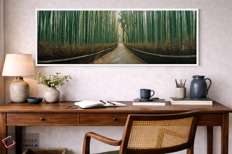 تابلو دکوراتیو جنگل بامبو آراشی یاما، استان کیوتو، منطقه کینکی، هونشو… اثر پانورامیک ایمجز - D1W
