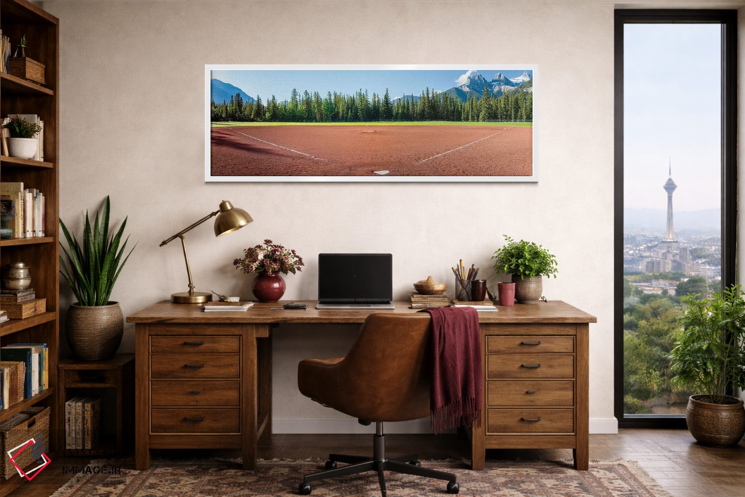 تابلو دکوراتیو میدان بیسبال، میدان بیسبال، آلبرتا، کانادا اثر پانورامیک ایمجز - D1W