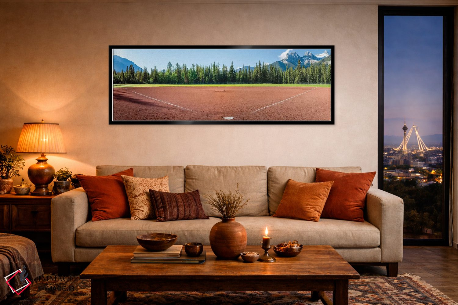 تابلو دکوراتیو میدان بیسبال، میدان بیسبال، آلبرتا، کانادا اثر پانورامیک ایمجز - D5B