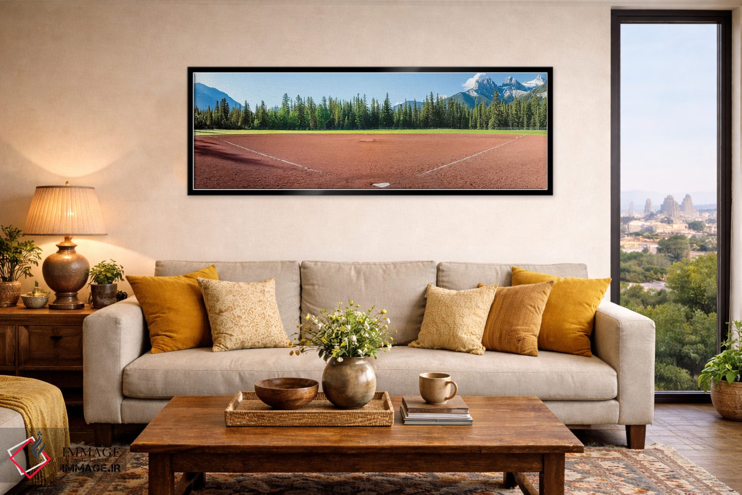 تابلو دکوراتیو میدان بیسبال، میدان بیسبال، آلبرتا، کانادا اثر پانورامیک ایمجز - D6B