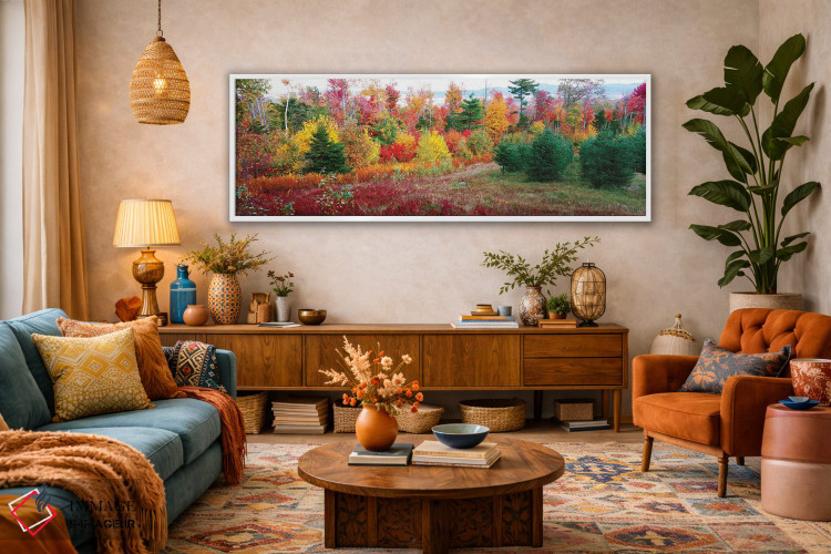 تابلو دکوراتیو Lincolnville, Waldo County, Maine, USA" - "درختان کریسم… اثر پانورامیک ایمجز - D1W