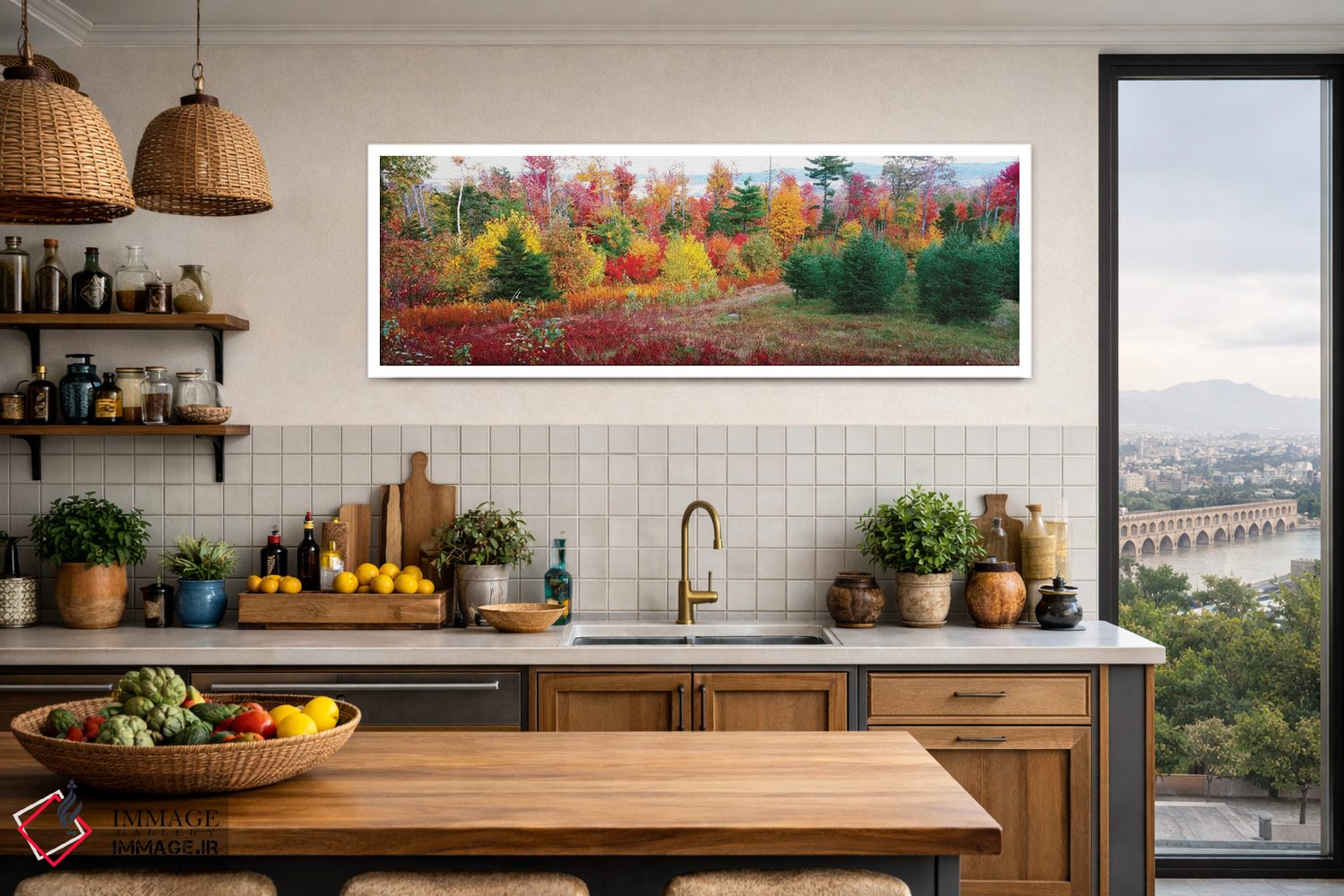 تابلو دکوراتیو Lincolnville, Waldo County, Maine, USA" - "درختان کریسم… اثر پانورامیک ایمجز - D2W