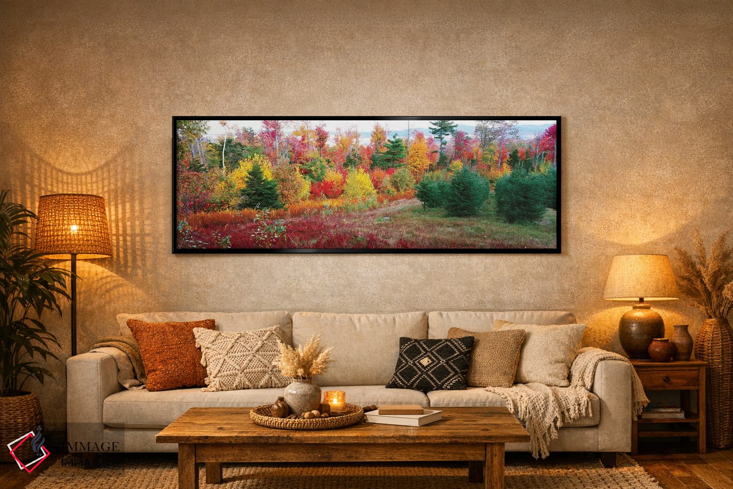 تابلو دکوراتیو Lincolnville, Waldo County, Maine, USA" - "درختان کریسم… اثر پانورامیک ایمجز - D6B