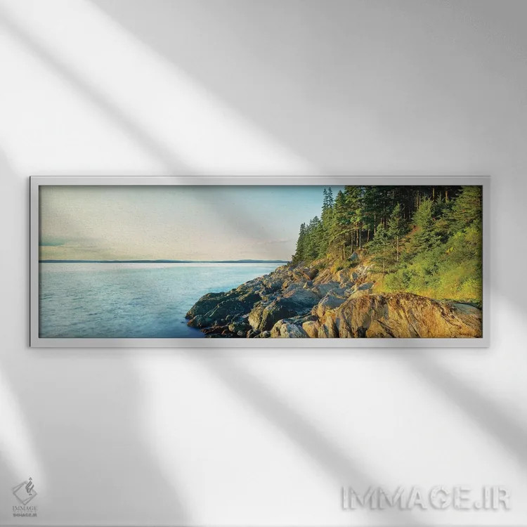 تابلو دکوراتیو Acadia National Park, Maine, USA" - "خط ساحلی، پارک ملی… اثر پانورامیک ایمجز - نمای قابدار سفید