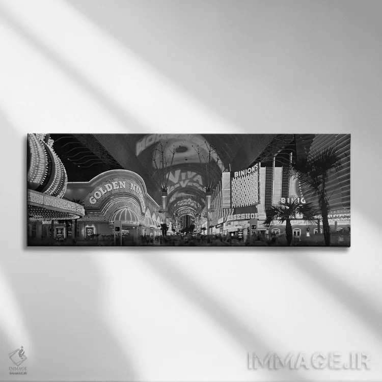 تابلو دکوراتیو Las Vegas, Nevada, USA" - "تجربه خیابان فریمونت، لاس وگ… اثر پانورامیک ایمجز - نمای روبهرو روی دیوار
