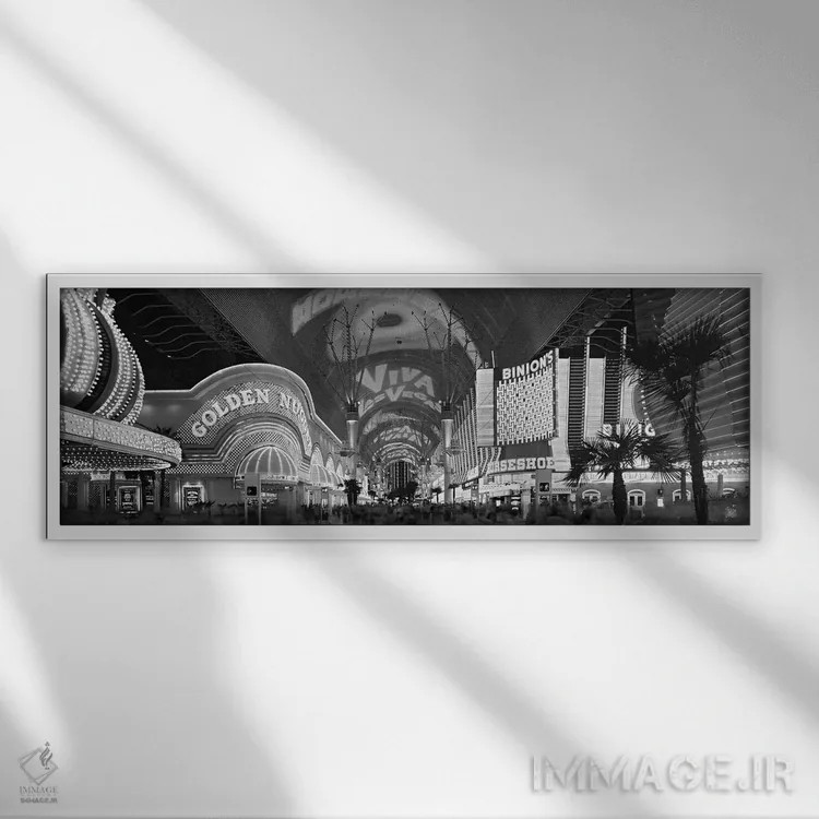 تابلو دکوراتیو Las Vegas, Nevada, USA" - "تجربه خیابان فریمونت، لاس وگ… اثر پانورامیک ایمجز - نمای قابدار سفید