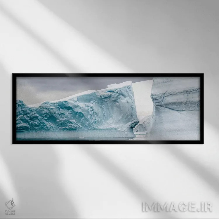 تابلو دکوراتیو Antarctic Peninsula, Antarctica" - "یخچال طبیعی در اقیا… اثر پانورامیک ایمجز - نمای قابدار مشکی
