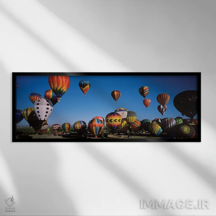 تابلو دکوراتیو Albuquerque International Balloon Fiesta, Albuquerque… اثر پانورامیک ایمجز - نمای قابدار مشکی