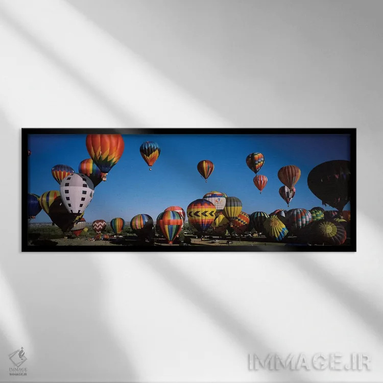 تابلو دکوراتیو Albuquerque International Balloon Fiesta, Albuquerque… اثر پانورامیک ایمجز - نمای قابدار مشکی