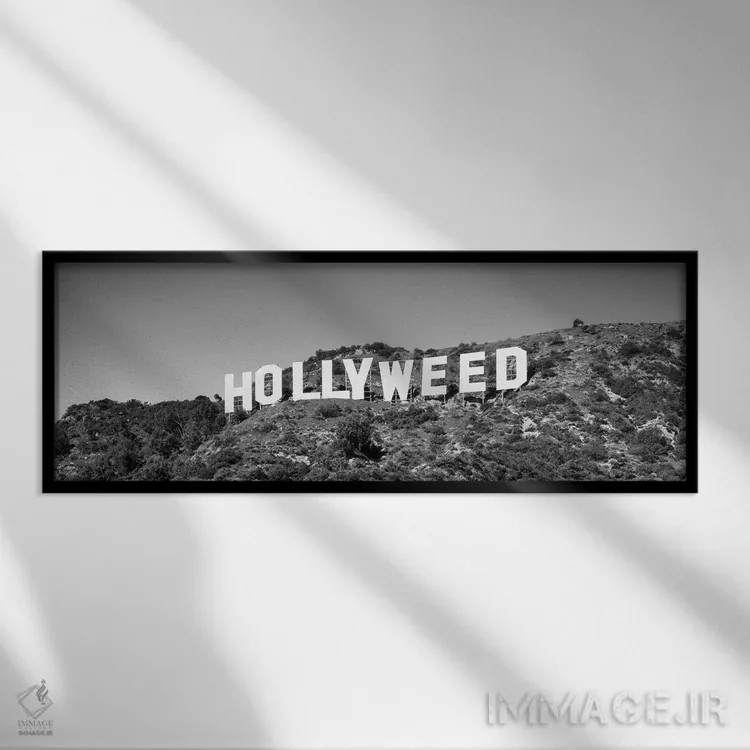 تابلو دکوراتیو at Hollywood Hills, Los Angeles, California, USA" - "تا… اثر پانورامیک ایمجز - نمای قابدار مشکی