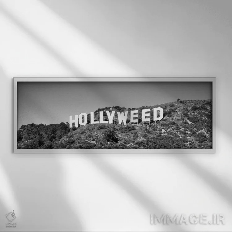 تابلو دکوراتیو at Hollywood Hills, Los Angeles, California, USA" - "تا… اثر پانورامیک ایمجز - نمای قابدار سفید