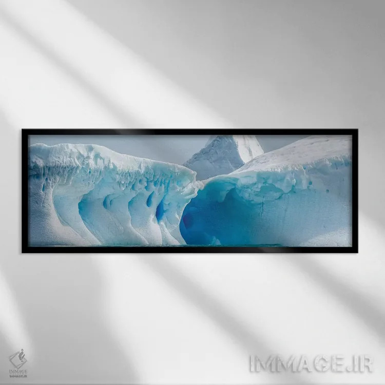 تابلو دکوراتیو Antarctic Peninsula, Antarctica" - "یخچال شناور در اقیا… اثر پانورامیک ایمجز - نمای قابدار مشکی